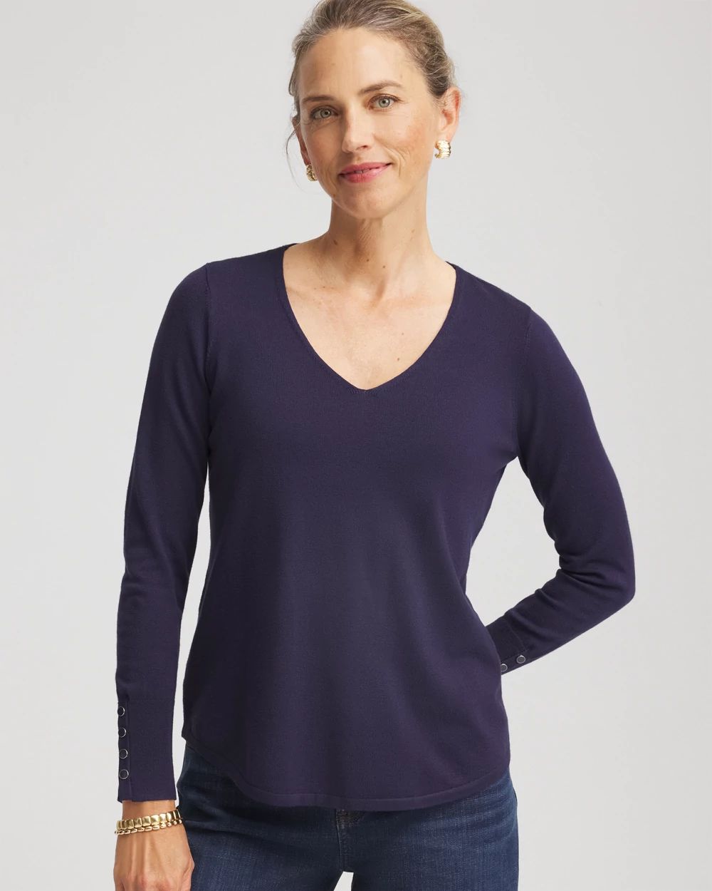 Ella V-Neck Pullover Sweater | Chico's